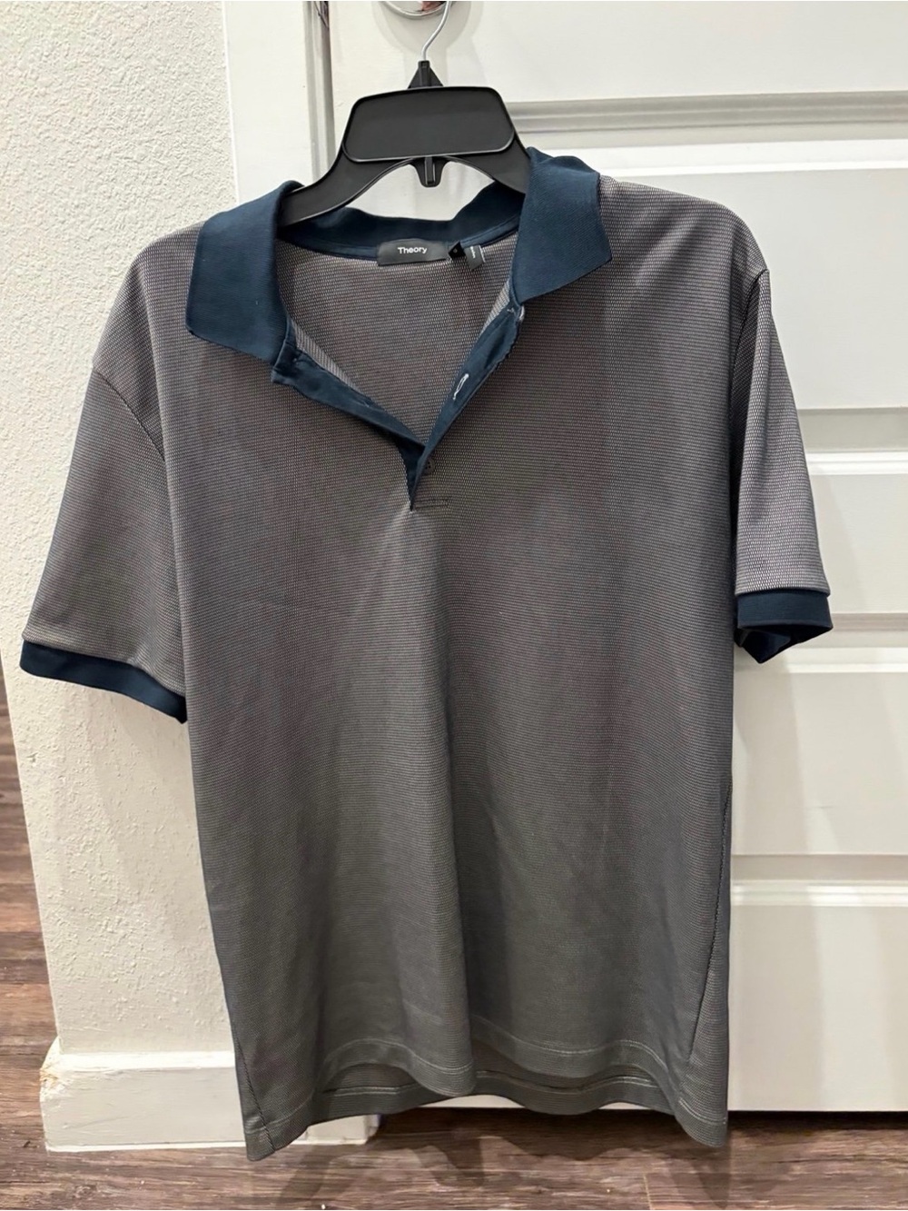 Theory Men's Geo Polo in Mod Jacquard Size Large